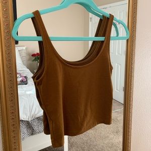 Brown crop top